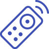 Remote control icon with signal lines